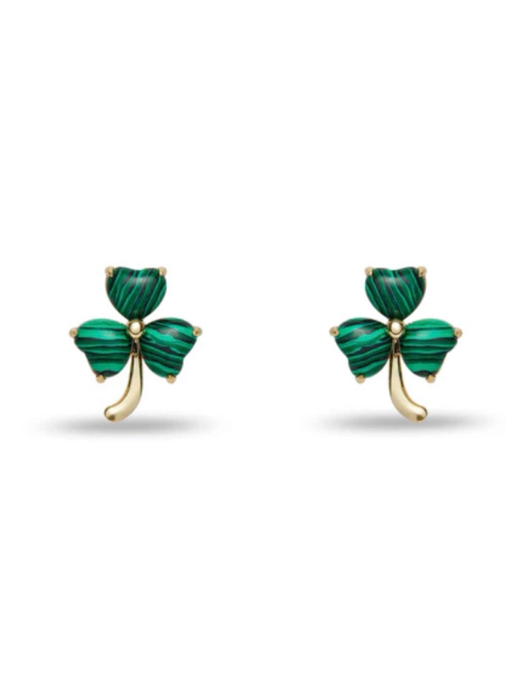 🩶Lele Sadoughi Shamrock Green Lucky Clover Stud Earrings - NWT🩶